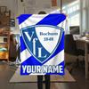 1PC Custom Name VFL Bochum Patterned Flannel Blanket Suitable For All Seasons for Home Decor Warmth and Comfort Gifts Holiday Present