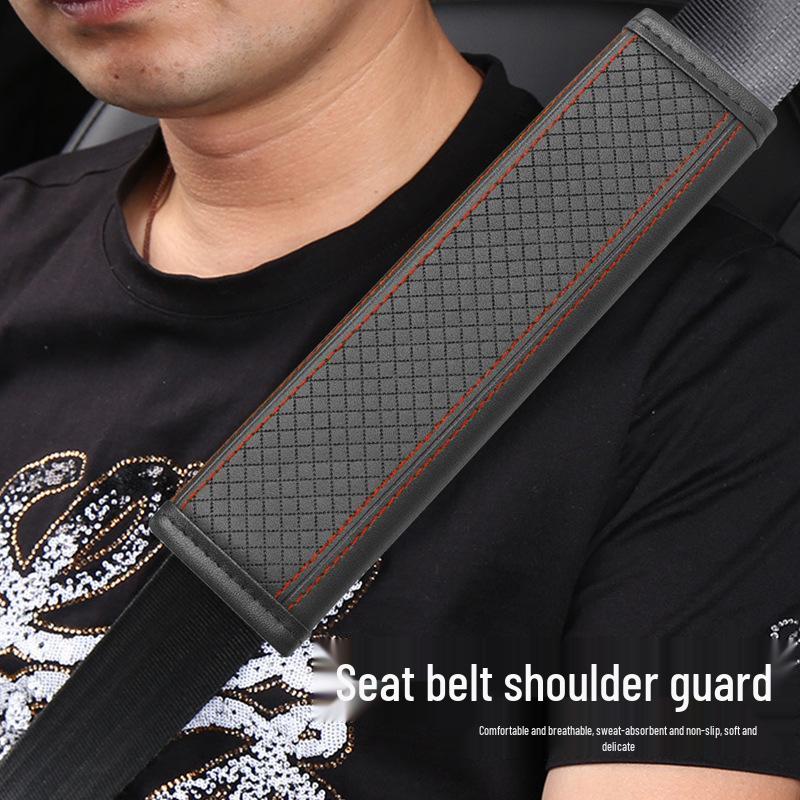 Leather Car Seat Belt Shoulder Pad - Universal Protective Cover