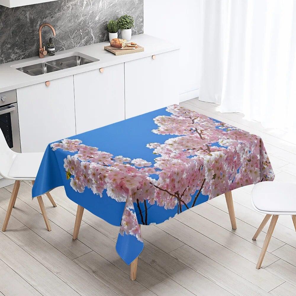 Blumentischdecke, Rose, Tulpe, Restaurant, Tischdekoration, Hochzeit, Antifouling, rechteckig