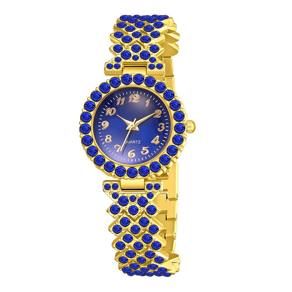 Full Diamond Watch Ladies Versatile Watch High Value Quartz Watch Jewelry Set