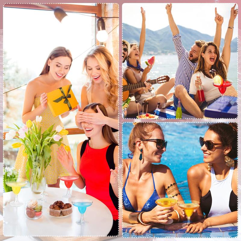 10Pcs 60Ml Margaret Cup Mini Wine Glass Red Wine Cup Champagne Cup Cocktail High Martini Glasses Wedding Party Juice Drink Bar