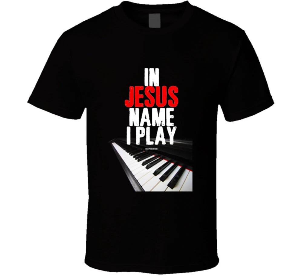 In Jesus Name I Play Keyboard Christian Worship Gift T Shirt 2XL