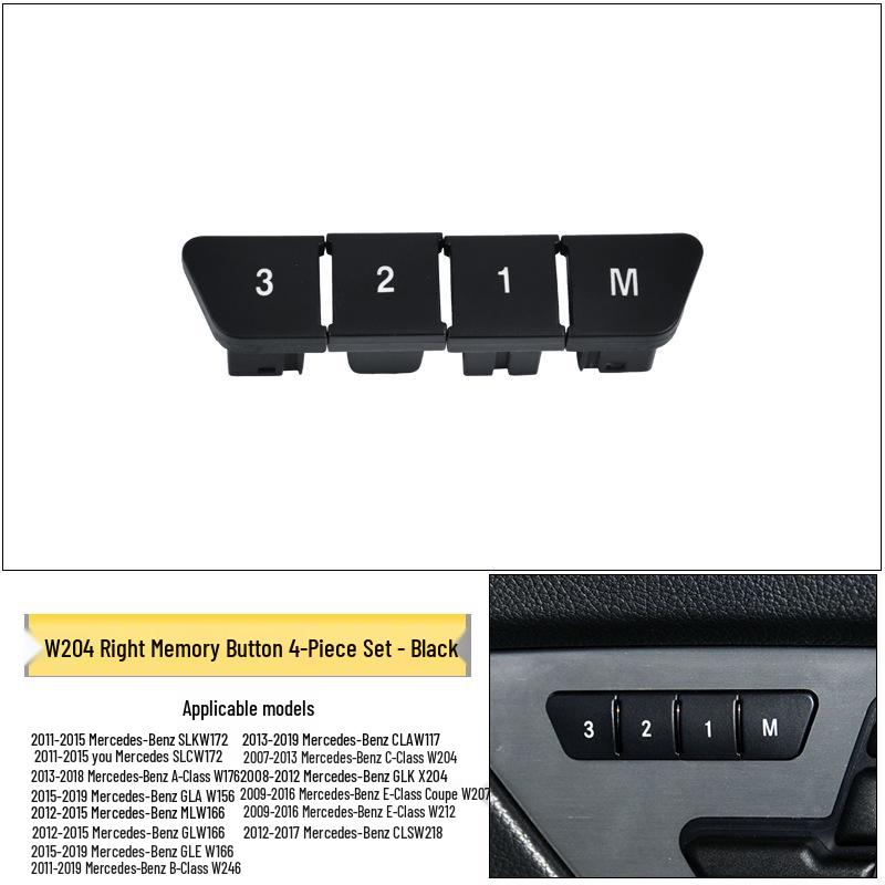 Kompatibler Memory-Schalterknopf für Mercedes-Benz C-Klasse, E-Klasse, GLK, ML-Klasse, C200, E300 Sitzeinstellung.