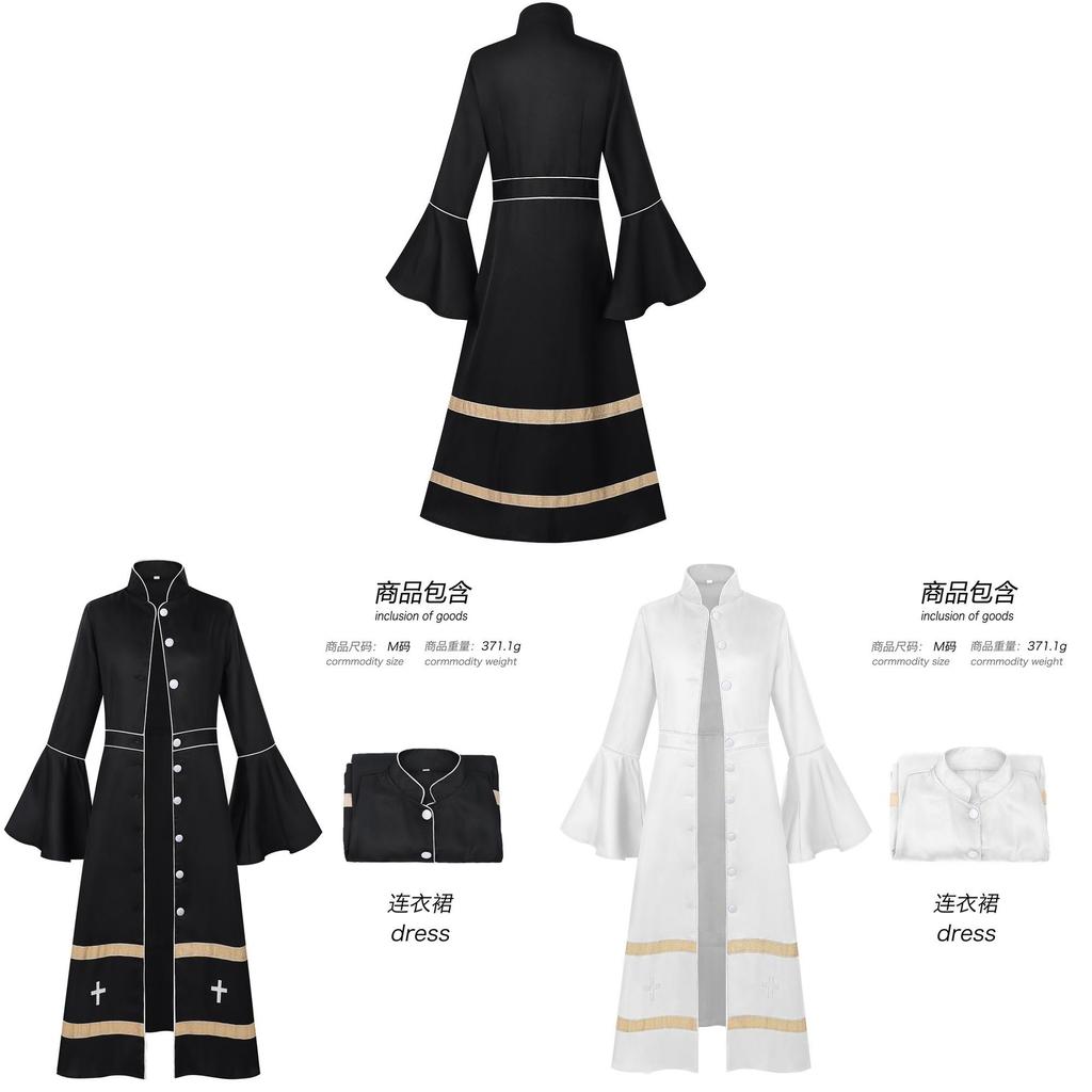 Fantasy Wizard Cosplay Dress With Polyester Fabric For Halloween Costume Party