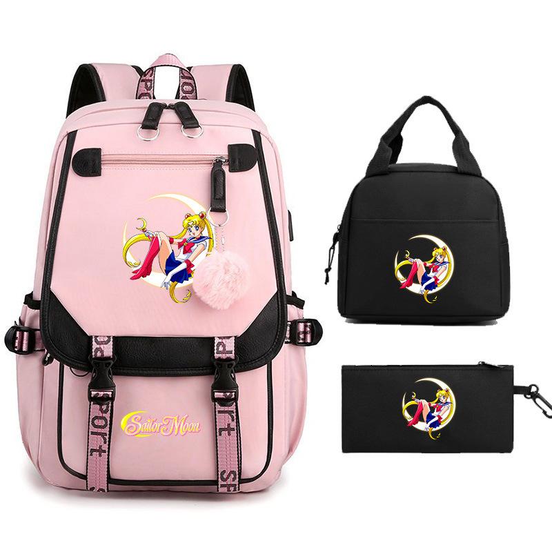 Sailor Moon Cartoon Elementary School Bag Lightweight Junior High School Backpack Women's Large Capacity Travel Bag
