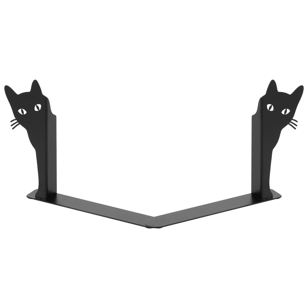 Peeping Cat Metal Bookend Cute Cat Desk Decorative Bookend Bookshelf Decoration for Bookshelf Office Desk Home Present