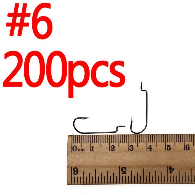 

200 шт. крючок с узким зазором для каролинской установки, мягкий крючок для наживки для ловли окуня, крючки для привязывания окуня 5/0 4/0 2/0 2 4 6 #6