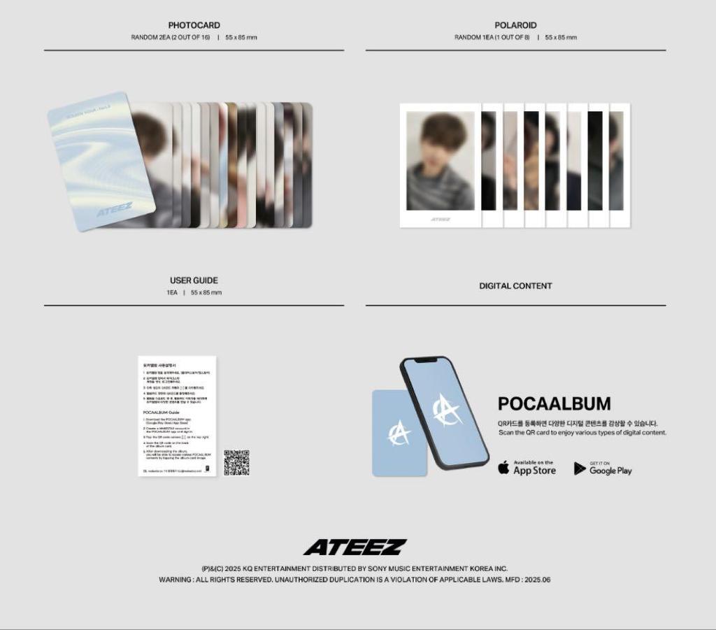 [USED] ATEEZ GOLDEN HOUR:Part3 POCA 9Ver