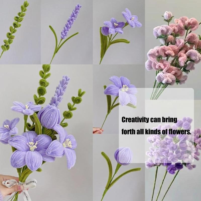 Bendable Floral Stem Wire Tulips Bouquets Set For Creative Arrangements Decorative Flowers Wedding Table Centerpiece