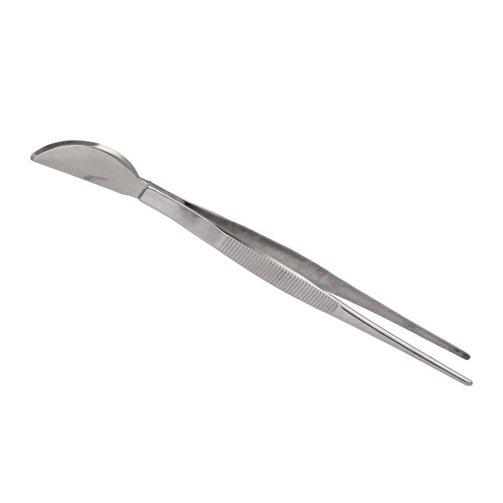 Rust Proof Bonsai Tweezers Set Crescent Moon Head Long Plant Tweezers Rake Spatula Tools