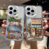 Japanese Cute Anime Aesthetic Clear Phone Case For iPhone XS X XR 14 13 12 11 Pro Max SE2 7 8 Plus Street Side Shops Back Covers