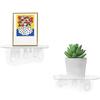 2Pcs Wall Mount Storage Shelf Strong Load-bearing Simple Installation Wall Floating Shelf Organizer Display Rack