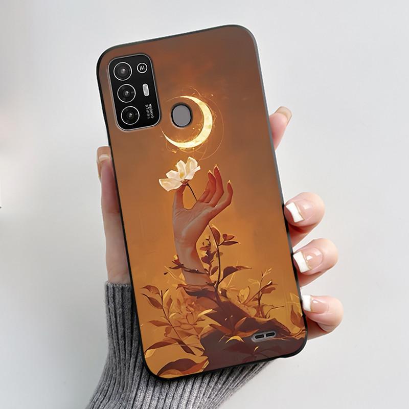 Für ZTE Blade A52 Hülle Für ZTE BladeA52 Rückabdeckung Silikon Weich Schwarz TPU Luxus Drache Niedlich Cool Jungen Mädchen Stoßfänger Handyhülle