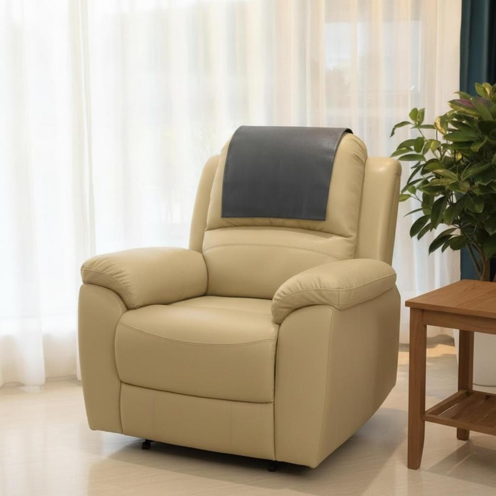 Recliner Headrest Protector Rectangular Cover 43 X 69 Cm Coffee Carton