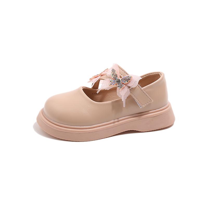 Kids Shoes New Trendy Design Party Bow Mary Jane Dress Shoes Princess Shoes Kids New Design 26 розовый