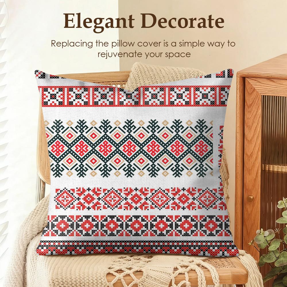Russian Shading Cushion Cover Natural Linen Organic Fabric DoubleSided Printing Sofa Home Decor Gift Pillow Case