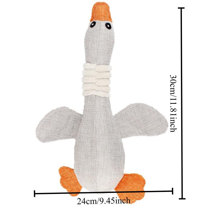 1Pcs Durable Goose Squeaky Chew Toys for Dogs and Cats Teeth Cleaning Pet Supplies Cute Safe Material Sturdy
