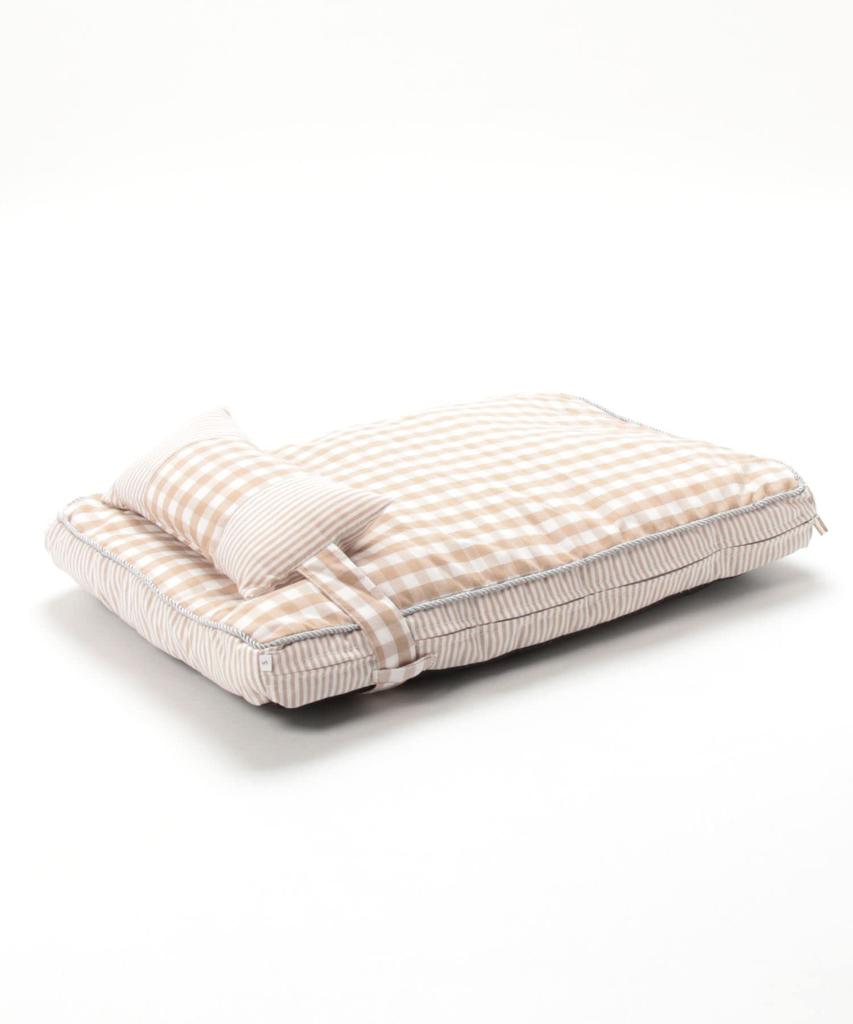 Pet Fluffy Square All Pet Pet Includes Pet Bed with Removable Pillow Bed, Bed, Dog, Cat, Shape, Pet, Seasons, Sofa, Cushion, Pillow, (M, Beige)
