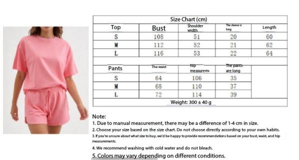 Women's 2026 Spring Summer Cotton T-Shirt and Shorts Set Crew Neck Loose Pullover Casual Two Piece Outfit
