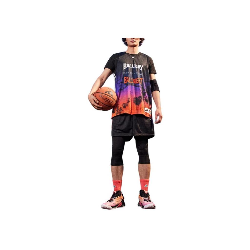Adidas SS24 Lace Logo Print Slim Fit Straight Leg Casual Comfortable Sports Basketball Pants Men Pants Black JI9759