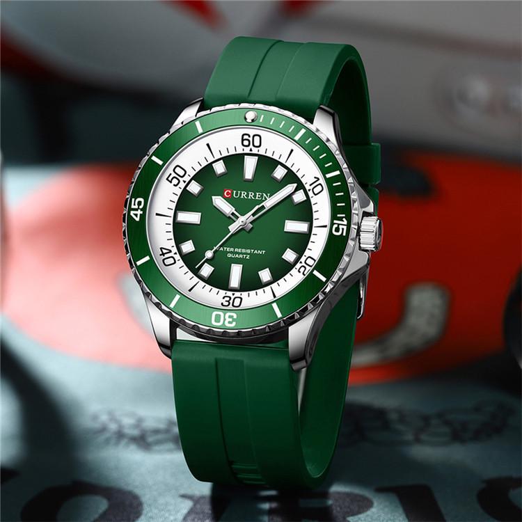 CURREN 8448 Unisex Outdoor-Uhr mit großem Zifferblatt & Gummiarmband