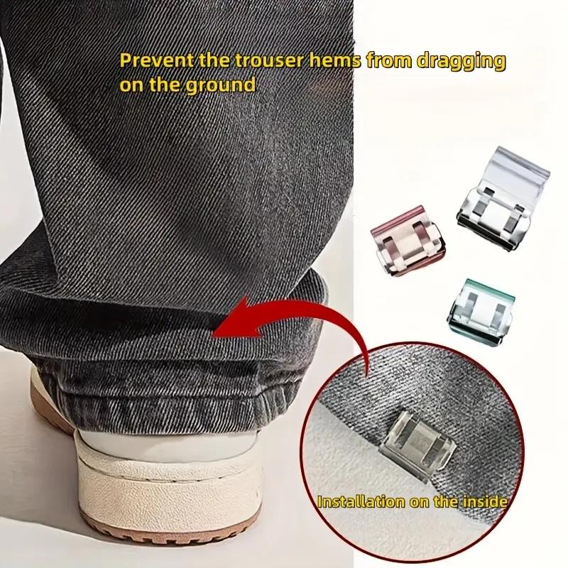 1PCS Trouser Leg Anti-mopping Artifact Invisible Pants Clip Trouser Leg Shortening Artifact Invisible No-seam Pants Anti-mopping Edge Buckle