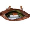 Handmade Leather Tote Bag: Travel Carry-On Shoulder Bag