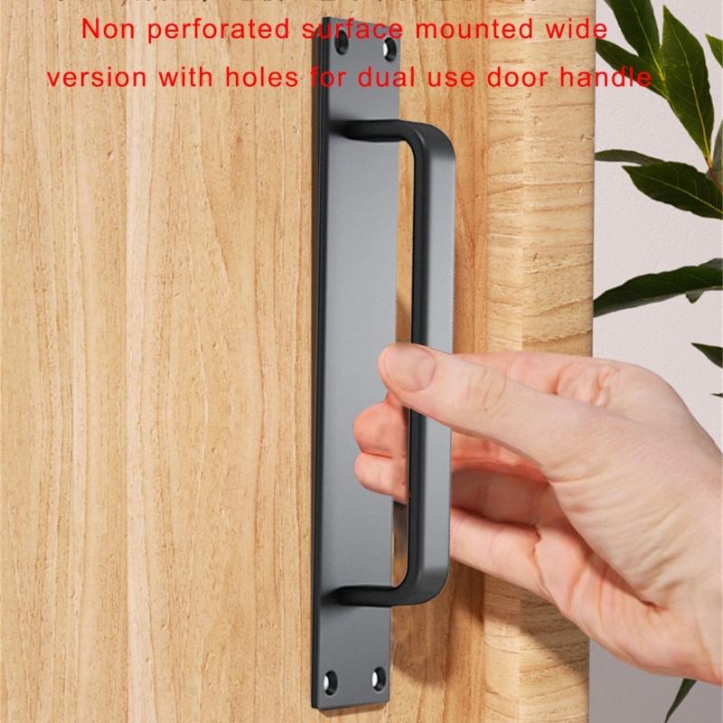 Set of 2 Multipurpose Barn Door Handles Hole Center Sturdy Aluminum Alloy for Sliding Door In Bathroom and Kitchen