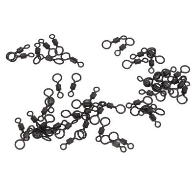 50 stücke Angeln Barrel Lager Rollen Wirbel Hohe Zug Festigkeit Edelstahl Wirbel