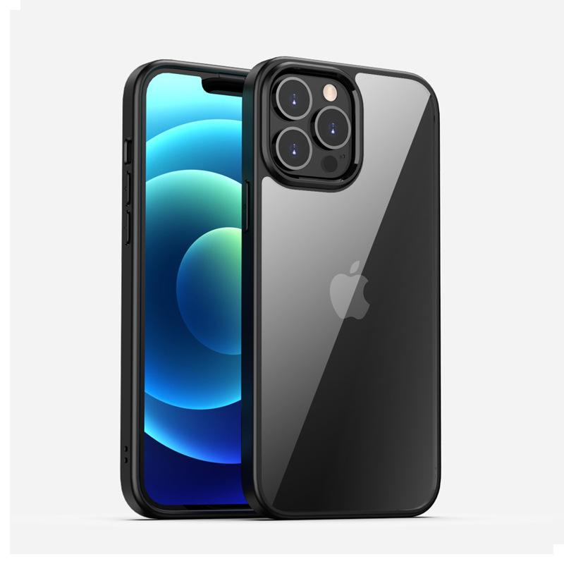 

Прозрачный чехол для iPhone 13 Pro, Тонкий чехол из ТПУ+ПК для iPhone 13 Pro Max Apple 13mini чёрный