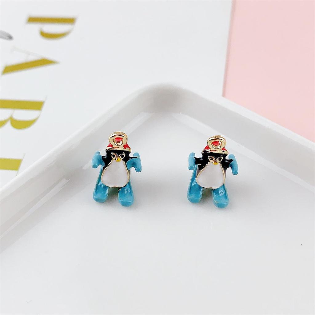 Colorful 3D Elephant & Skiing Penguin Pendant - DIY Jewelry Charm