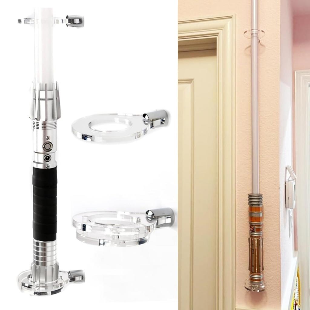 Wall Mount Vertical Display Stand Acrylic Sword Holder Easy Installation for Home