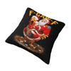 Funny F-Caw-F Santa Riding Chicken Christmas Pillow Case Cushion Cover Square Graphic Pillow Cover Kawaii Pillowcases Home Decor