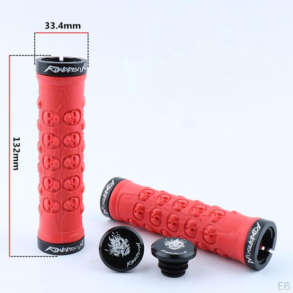 Bike Handlebar Grips with Secure Fasteners Color Selection