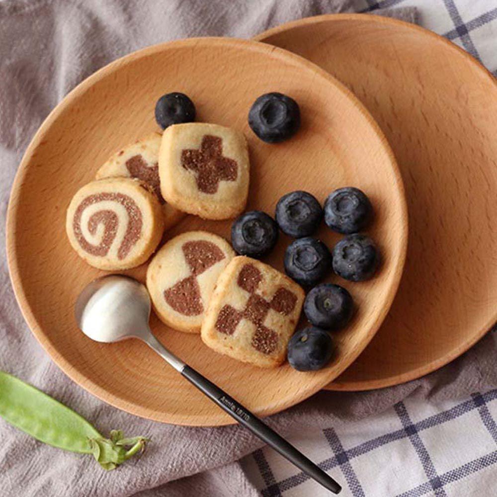 Beech Wood Decor Dish Dinnerware Snack Fruits Tableware Serving Tray Dessert Plates Dinner Plate