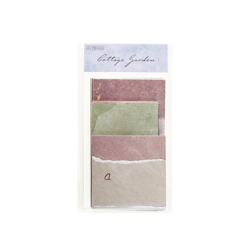 Village House Garden Series Material Paper Korean Light Retro Handmade Decoration Primer Paper 60 Sheets for 6 Styles