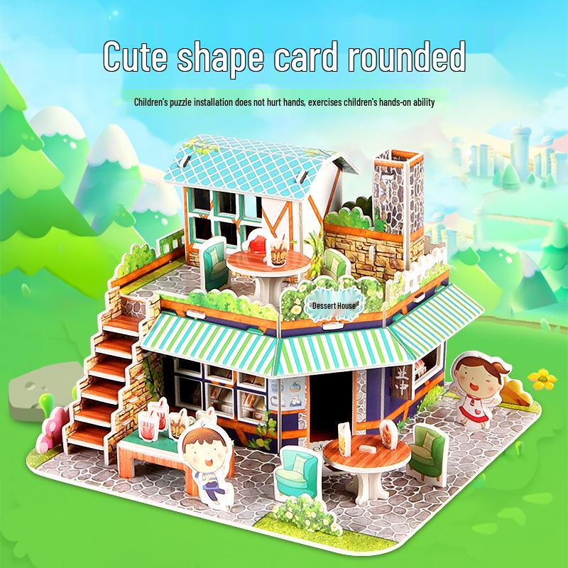 3D Puzzle DIY Handmade Dollhouse - Educational Toy for Kids & Parent-Child Interaction