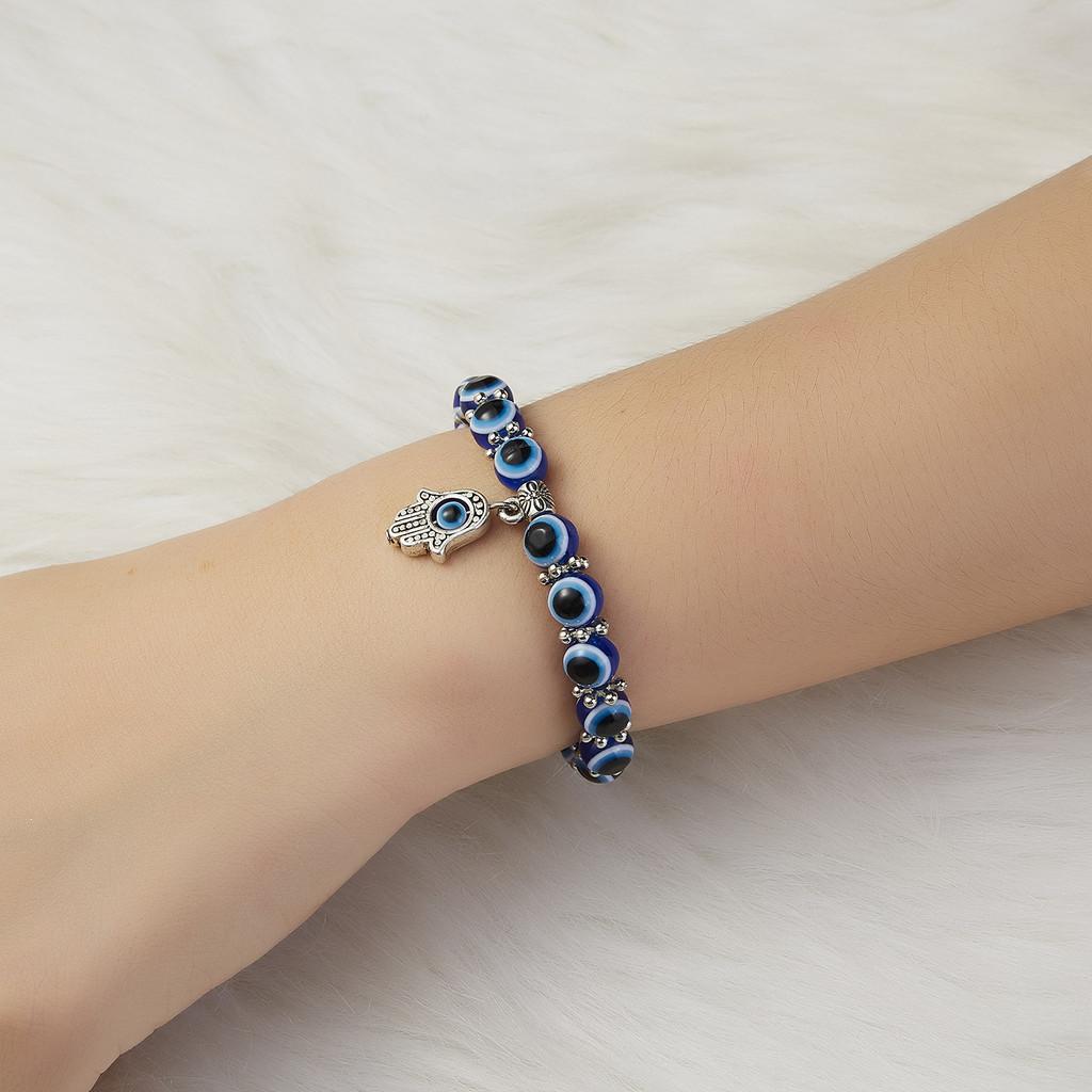 Blue Eye Hand Chain With Hand Symbol For Travel Gift And Fashion Jewelry