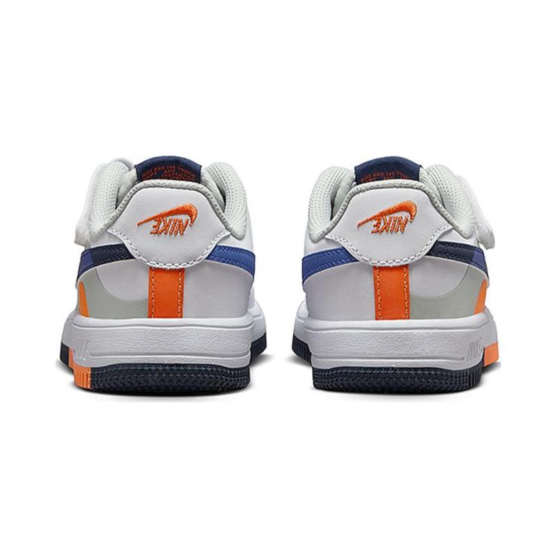 Nike Air Force 1 Anti-Slip Wear-Resistant Low-Top Kids' Skateboarding Shoes Gray Blue Children Aged 3-7 Years Old Sneakers FN0410-002