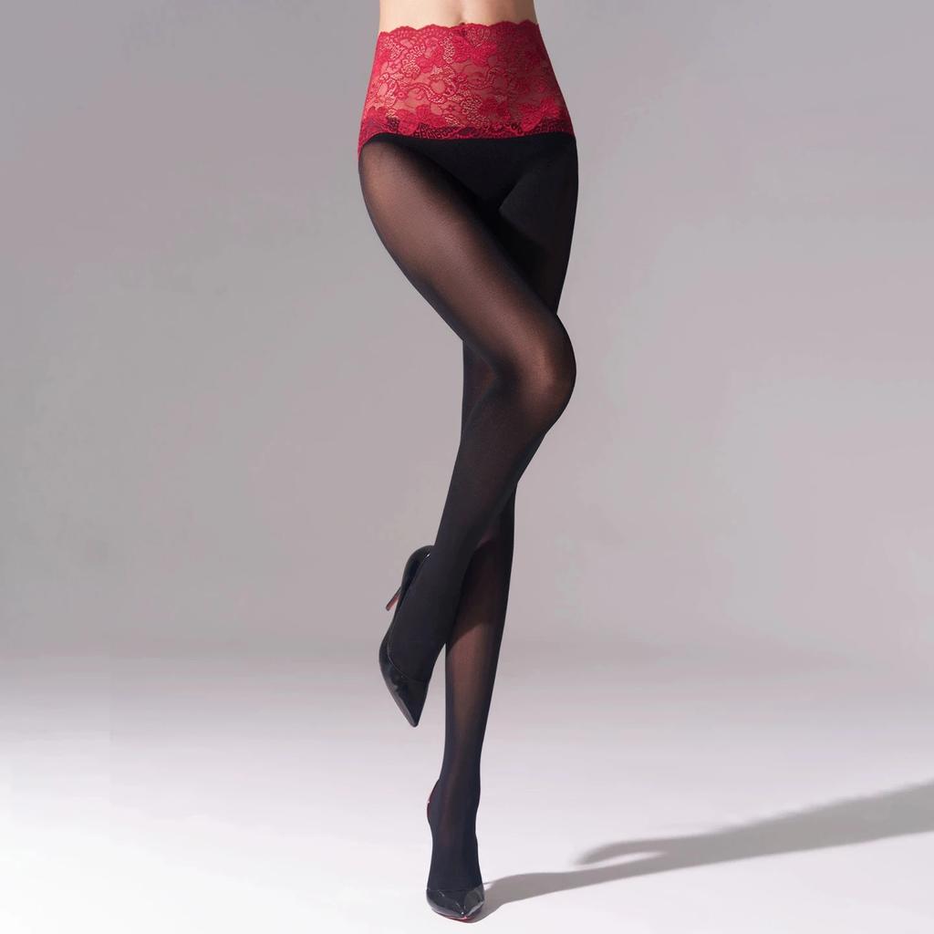 Autumn Winter 20 Velvet Pantyhose Women's High Waist Lace Leggings Warm Shaping Slim Leg Pack Hip Woman Tights Sexy Pantyhose