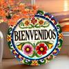 Kovová nástěnná dekorace ve španělském stylu Rustikální vintage cedule Dekorace do kuchyně, baru, na terasu Vítejte Závěsná plaketa do interiéru i exteriéru