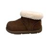 Versatile snow boots women's platform big head short boots 2025 new velvet cotton shoes frosted leather bread shoes