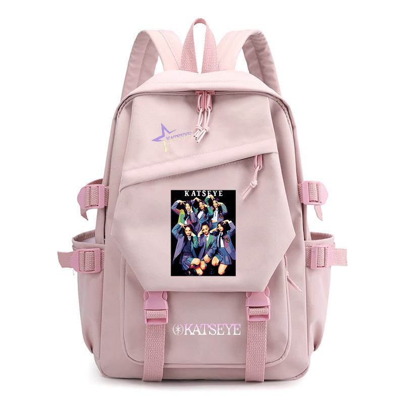 

Kids Unisex KATSEYE Printed Backpack Student School Waterproof Large Capacity Backpacks