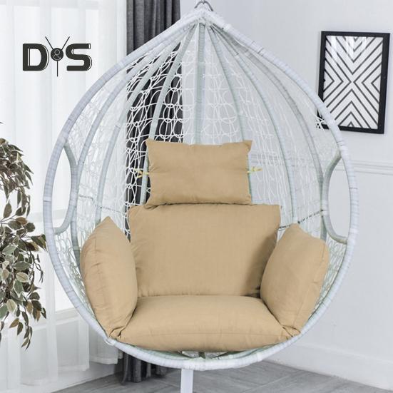 Eierstuhlkissen, Schaukelstuhlkissen mit Kopfstütze, waschbar, Hängekorb-Sitzkissen, Ersatz für den Eierstuhl auf der Terrasse oder im Garten