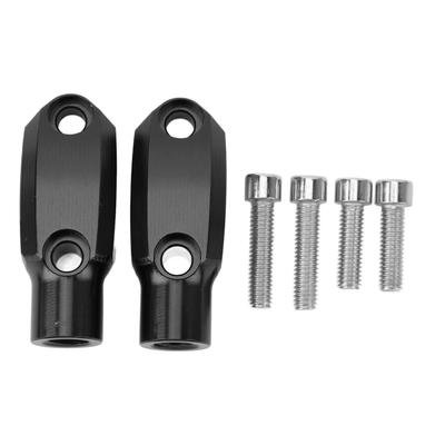 1 Paire Support de Rétroviseur de Moto M10 X 1.5 Filetage Horaire Poignée en Fer Réglable Collier de Guidon pour F900XR G310R Noir