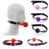 Ústní míček třmen 4cm 80g silikonové pevné slintání párové hry Sexuální hračky SM BDSM produkty pro dospělé PU otroctví orální sex