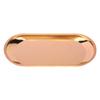 Edelstahl Nordic Oval Handtuch Tablett Lagerung Tablett Perfekte für Snack Kosmetik Schmuck(Kupfer)