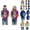 Vibrant Skull Print Digital Pullover Hoodie For Men Comfortable Loose Fit
