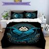 Nordische Mythologie 3-teiliges Bettwäsche-Set Bettbezug Verschluss Enthält 1 Bettbezug & 2 Kissenbezüge für Alle Jahreszeiten Schlafzimmer Zuhause Wohnheim Dekoration