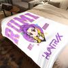 KPop Demon Hunters Rumi Print Flannel Blanket, Comfortable Warm for Sofa Bed Chair, Versatile -HYQ20